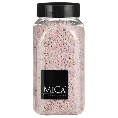 Mica Decorations decoratie stenen/granulaat - 650ml - roze - hobby steentjes