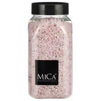 Mica Decorations decoratie stenen/granulaat - 650ml - roze - hobby steentjes