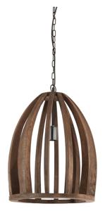 Light & Living Hanglamp Haranka Mangohout, 38cm - Donkerbruin