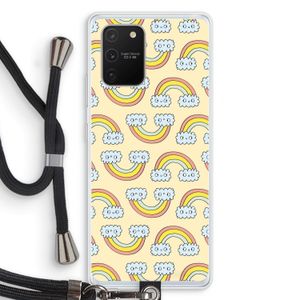Regenboog: Samsung Galaxy S10 Lite Transparant Hoesje met koord