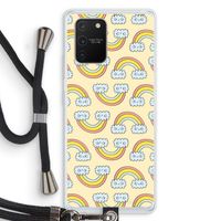 Regenboog: Samsung Galaxy S10 Lite Transparant Hoesje met koord