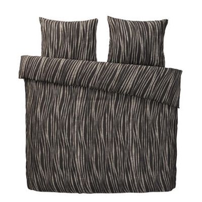 Easy dekbedovertrek Milaan - antraciet - 200x200/220 cm - Leen Bakker