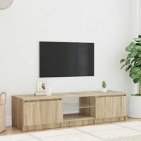 Tv-meubel LED-verlichting 140x40x36 cm gerookt eikenkleurig