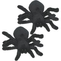 Set van 2x stuks pluche knuffel dieren Tarantula spin van 20 cm - Knuffeldier