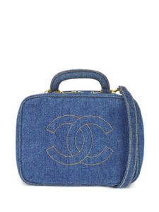 CHANEL Pre-Owned sac à main Vanity à logo CC (1997) - Bleu