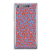 Leopard blue: Sony Xperia XZ1 Transparant Hoesje