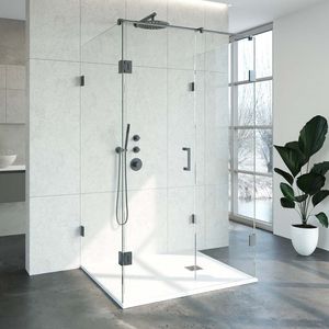 Douchecabine Compleet Just Creating Profielloos XL 100x120 cm Gunmetal Sanitop