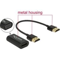 Delock 65667 Adapter HDMI-A male > VGA female Metalen behuizing met 15cm kabel - thumbnail