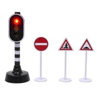 Verkeerslicht met 3 verkeersborden