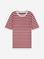 Nik&Nik zomer trui S/S gestreept meisjes - rood / off wit - Jolie