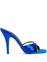 Giuseppe Zanotti sandales Symonne 105 mm à fini satiné - Bleu - thumbnail