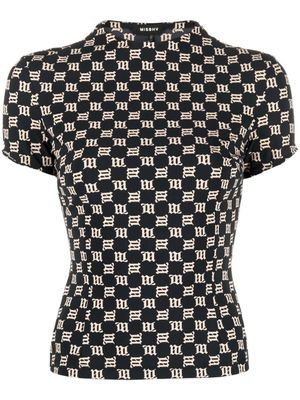 MISBHV t-shirt cintré à motif monogrammé - Noir