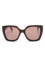 Gucci Eyewear lunettes de soleil à monture oversize - Marron - thumbnail