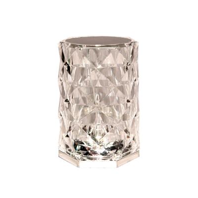 Lamp kristal led dimbaar incl. usb kabel 12x8.5 cm warm wit - Annas collection