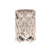 Lamp kristal led dimbaar incl. usb kabel 12x8.5 cm warm wit - Annas collection