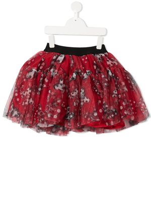 Monnalisa tutu à motif graphique - Rouge