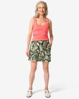 HEMA Dames Korte Broek Remmy Wide Leg Groen (groen)