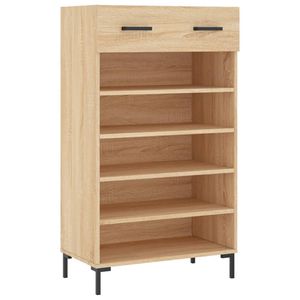 vidaXL Schoenenkast 60x35x105 cm bewerkt hout sonoma eikenkleurig