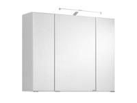 HELD Badkamer spiegelkast Bologna 3D (LED opbouwlamp, Wit, 80 cm)