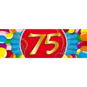 Leeftijdversiering 75 jaar sticker