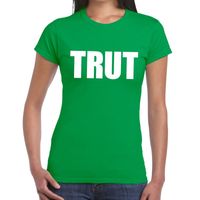 Trut tekst t-shirt groen dames