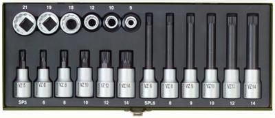 PROXXON dopsleutel set multi-tooth screw set xzn 18-piece