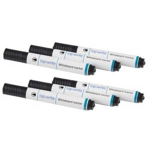 6x Whiteboard markers zwart