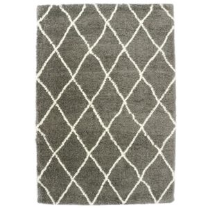 Floki Moroccan - Berber Shaggy - Grijs/Crème-200 x 200 cm