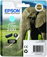 Epson Elephant Singlepack Light Cyan 24XL Claria Photo HD Ink - thumbnail