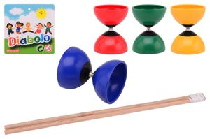 Outdoor Fun diabolo met houten stokjes, 4 assorti