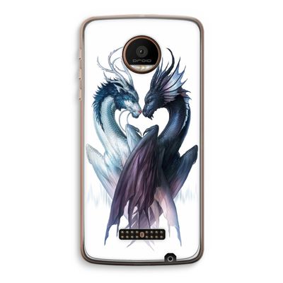 Yin Yang Dragons: Motorola Moto Z Force Transparant Hoesje