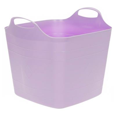 Excellent houseware Flexibele kuip / emmer - lila - 25 l - kunststof - 40 x 35 cm