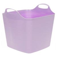Excellent houseware Flexibele kuip / emmer - lila - 25 l - kunststof - 40 x 35 cm