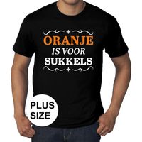 Grote maten zwart  Oranje is voor sukkels t-shirt  heren 4XL  -