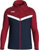JAKO 6824 Jas Met Kap Iconic - Marine/Chillrood - XL