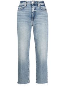 7 For All Mankind jean court Logan à franges - Bleu