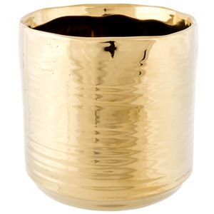 Cosy at Home Bloempot Cerchio - goud - keramiek - 13 cm   -