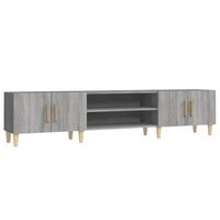 The Living Store TV-kast - Trendy - TV-meubel - 180x31.5x40 cm - Grijs Sonoma Eiken - Duurzaam materiaal