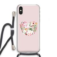 GRL PWR Flower: iPhone XS Transparant Hoesje met koord