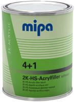 Mipa vulmiddel voor grondverf "4+1 acrylfiller hs " 4+1 acrylic filter hs 1l black