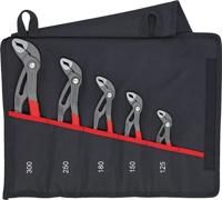 KNIPEX cobra-set 5-delig 00 19 55 s5 tangenset (rood, gekartelde greepvlakken, geïntegreerde klembeveiliging)