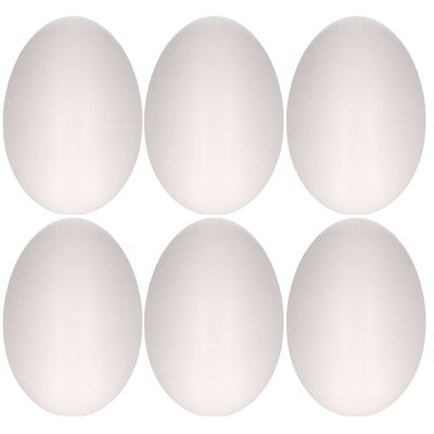 6x Piepschuim figuren eieren van 12 cm