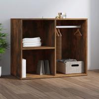 Kledingkast 80x40x65 cm bewerkt hout gerookt eikenkleurig