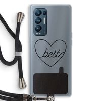 Best heart black: Oppo Find X3 Neo Transparant Hoesje met koord