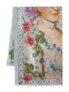 Faliero Sarti x Coreterno foulard Born à imprimé graphique - Bleu