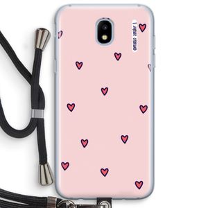 Hartjes: Samsung Galaxy J5 (2017) Transparant Hoesje met koord