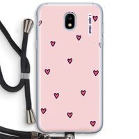Hartjes: Samsung Galaxy J5 (2017) Transparant Hoesje met koord