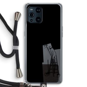 Musketon Painter: Oppo Find X3 Transparant Hoesje met koord