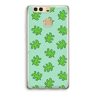 Groene blaadjes: Huawei P9 Transparant Hoesje