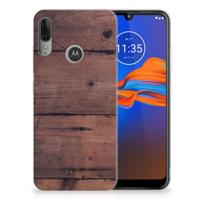 Motorola Moto E6 Plus | Bumper Hoesje | Old Wood